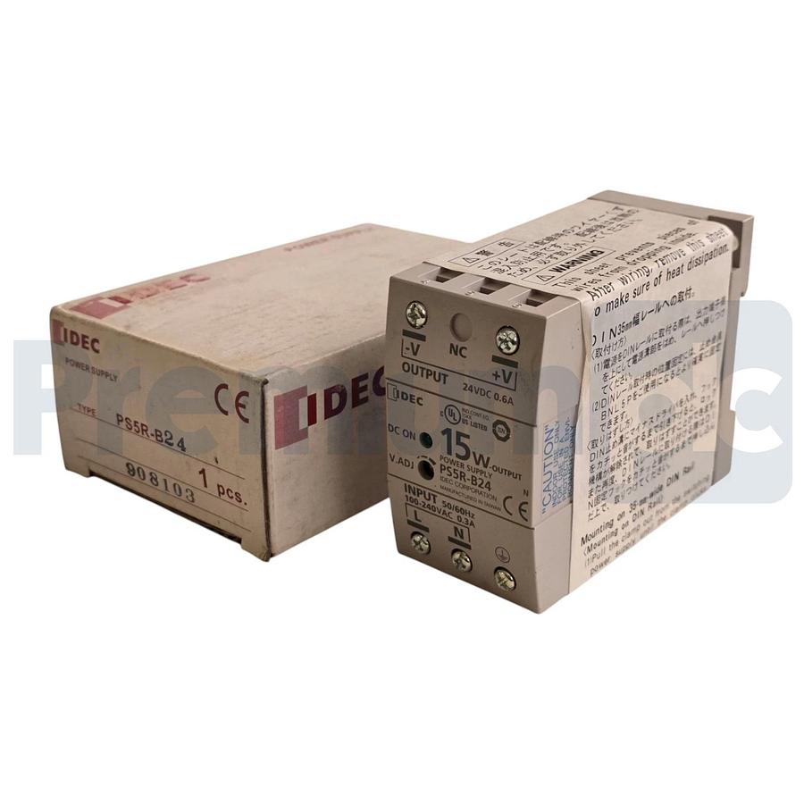 IDEC PS5R-B24 | PS5R Series Power Supply 15W 24VDC 0.6A DIN Rail Mount NSMP