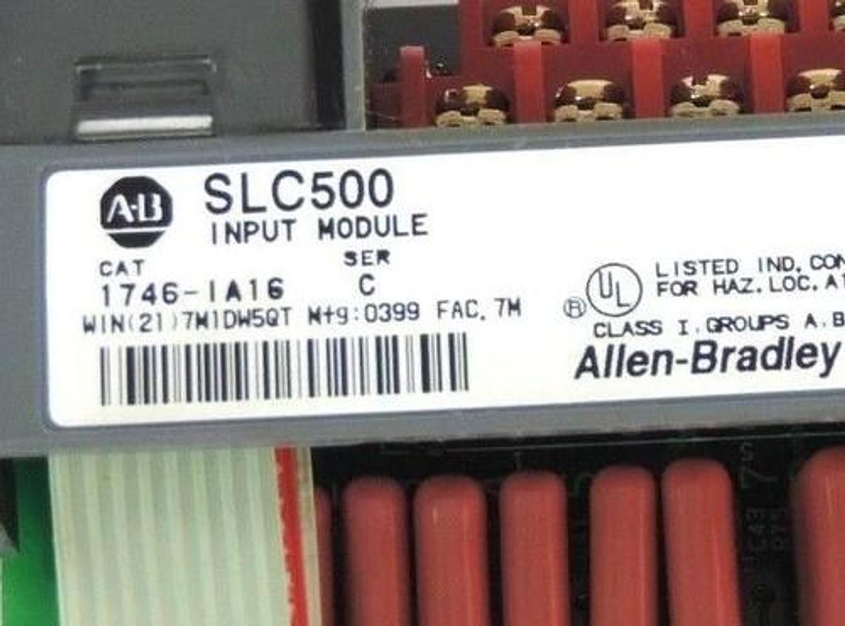 Used ALLEN BRADLEY SLC 500 1746-IA16 INPUT MODULE SER. C MISSING DOOR 1746IA16