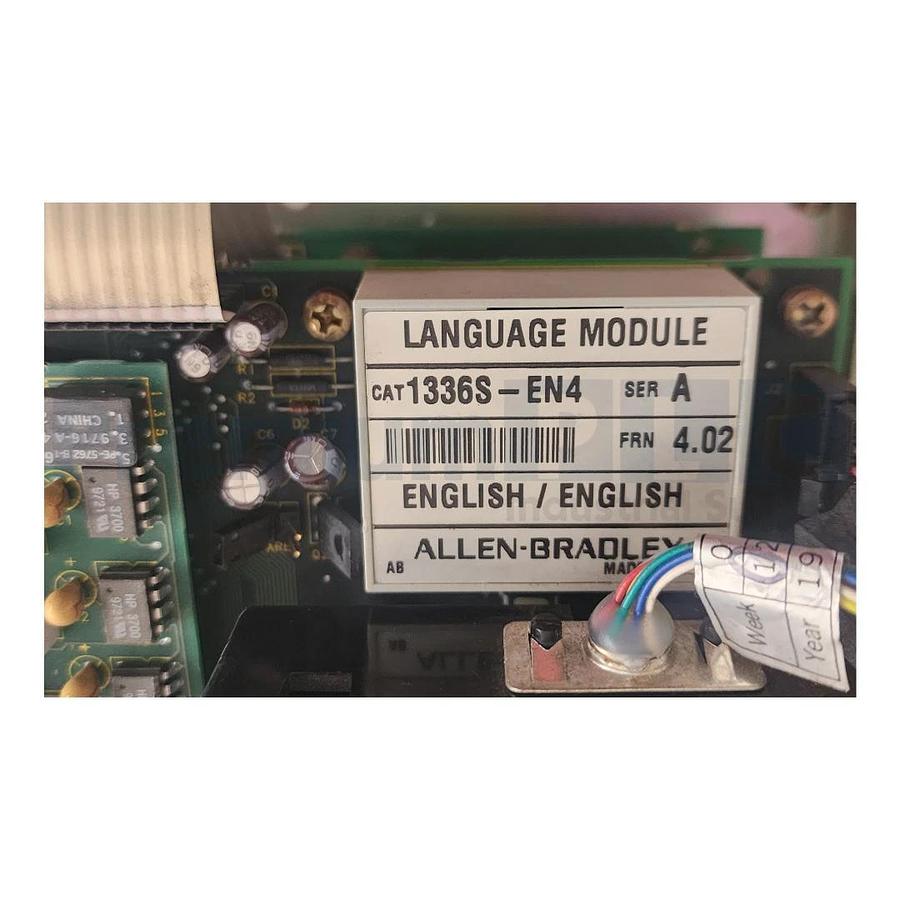 Used ALLEN BRADLEY 1336S-BRF15-AN-EN4-L6 /D 1336 PLUS AC DRIVE VFD W/ 1201-HA2 /B HMI
