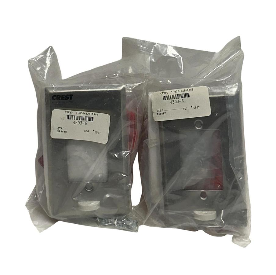 2 CREST 4303-6 / 43036 NURSE CALL STATIONS DPST SWITCH RED RESET / CALL NSFS