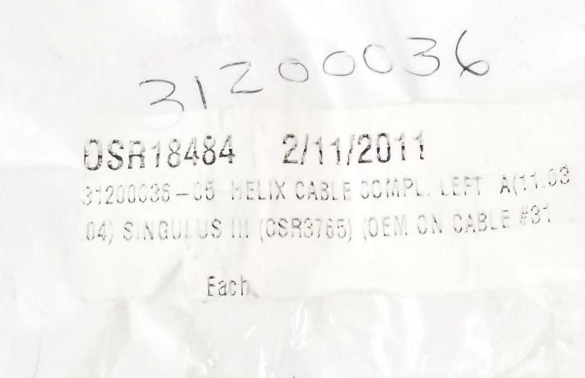 NEW SINGULUS 31200036 HELIX CABLE 31100457, 31200036-05