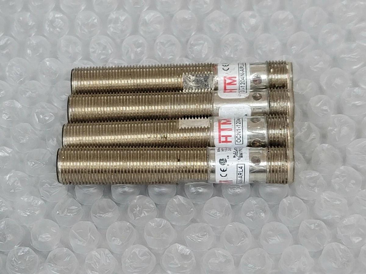 Used (4) HTM ELECTRONICS OCN1-1204N-ARL4 EXTENDED RANGE PROXIMITY SENSORS 10-30VDC