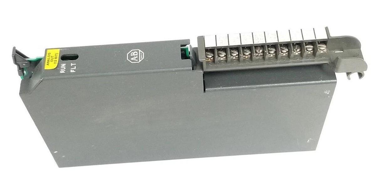 Used ALLEN BRADLEY 1771-OFE1 ANALOG OUTPUT MODULE SER. A F/W REV. B W/ 1771-WA SER. B