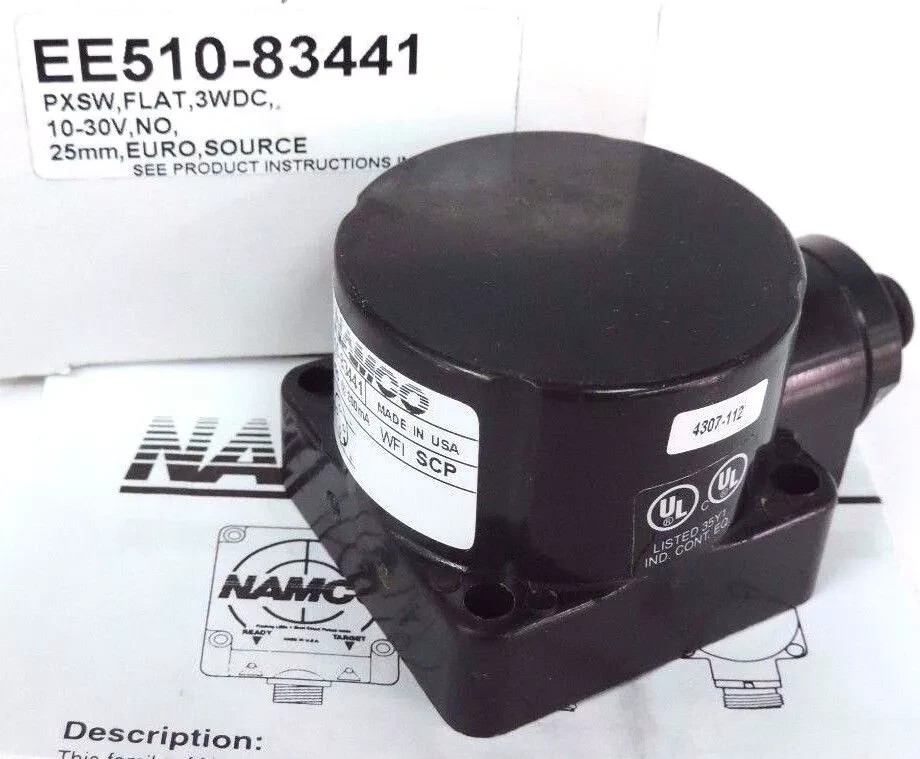 Used NIB NAMCO EE510-83441 FLATPAK PROXIMITY SWITCH 10-30V, NO, 25mm