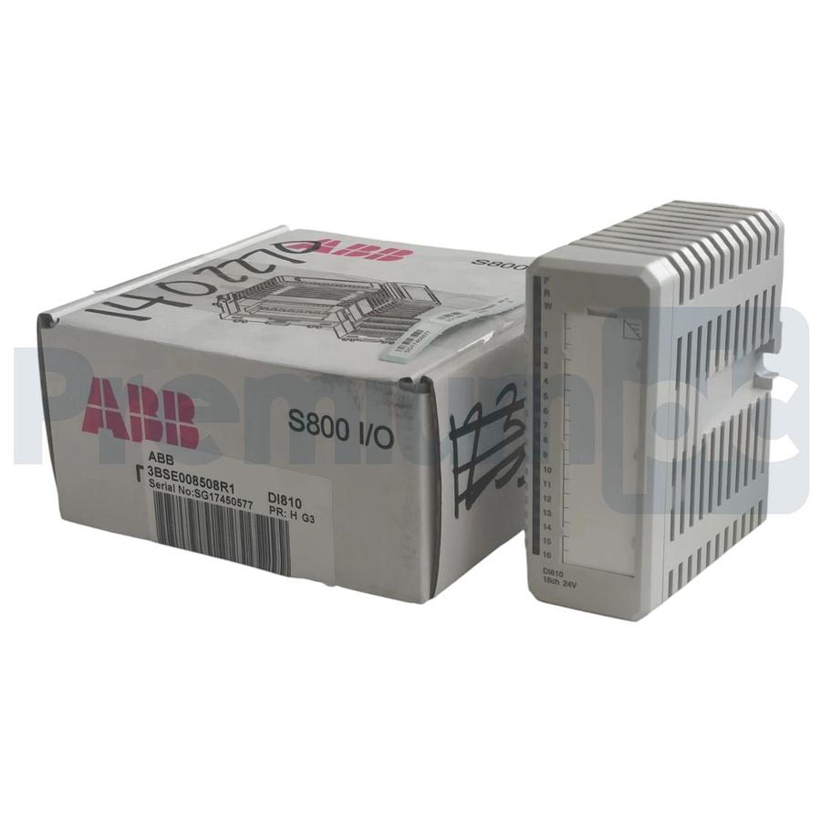 ABB S800 I/O 3BSE008508R1 DI810 Digital Input Module 24V 16-Ch PR:H G3 NSMP