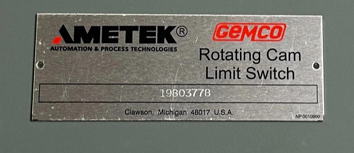 AMETEK GEMCO 1980-3778 / 19803778 ROTATING CAM LIMIT SWITCH NSNP