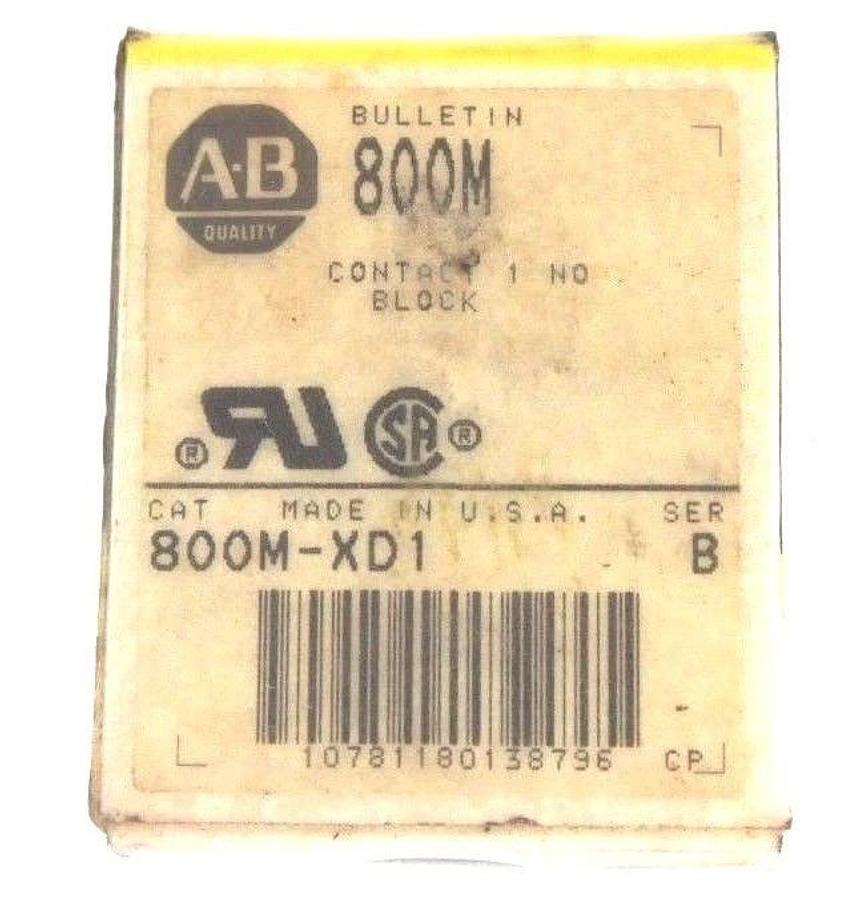 Used LOT OF 2 NIB ALLEN BRADLEY 800M-XD1 CONTACT BLOCKS 800MXD1, SER. B