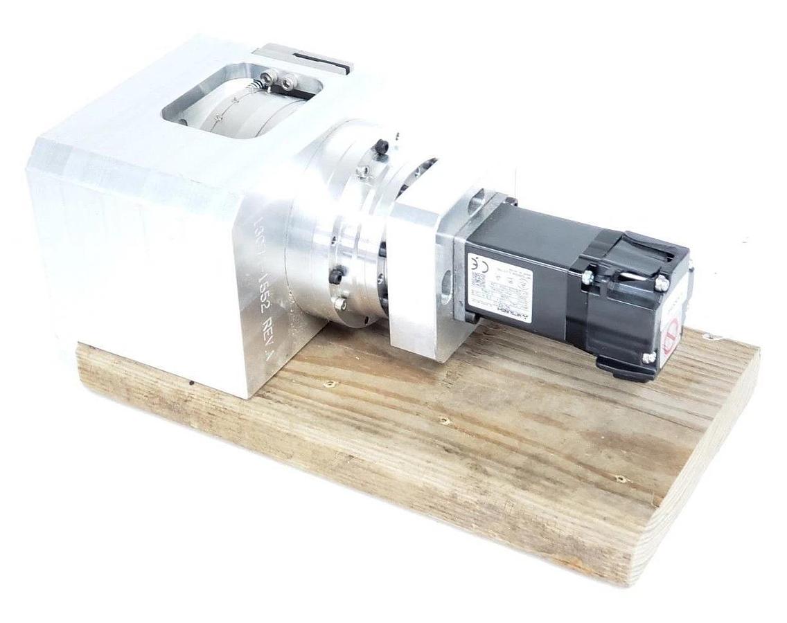 Used GAM GEAR 730028 FP SERIES GEARHEAD 16:1 RATIO W/ HG-KR13 SERVO MOTOR & BASE