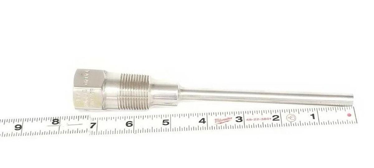 NEW EDISON 304 SS 14140 14214 05204 THREADED THERMOWELL 1-1/4'' IN. THREAD 20MM