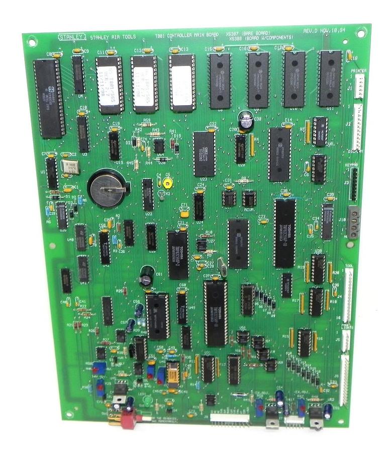 Used STANLEY AIR TOOLS T801 CONTROLLER MAIN BOARD REV. D X5387 (BARE BOARD) X5388