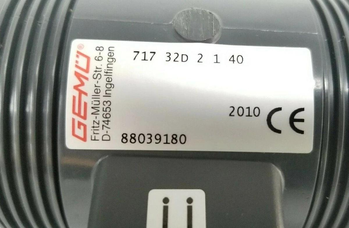 LOT OF 2 NEW GEMU 4500252127 VKD BALL VALVES 717-32D-2-1-40 DN32 (INCOMPLETE)