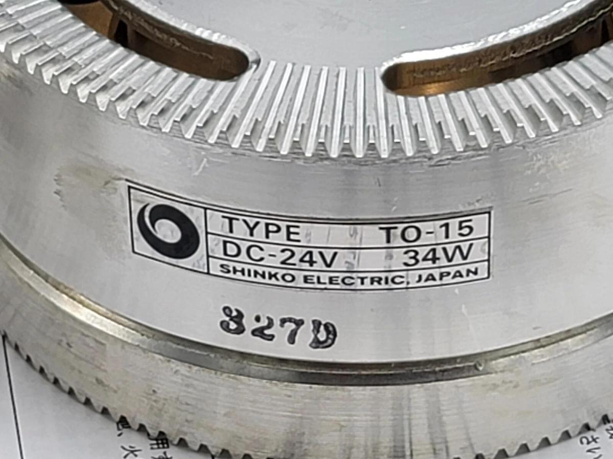 Used NIB SHINKO ELECTRIC TYPE: TO-15 BRAKE CLUTCH DC-24V 34W