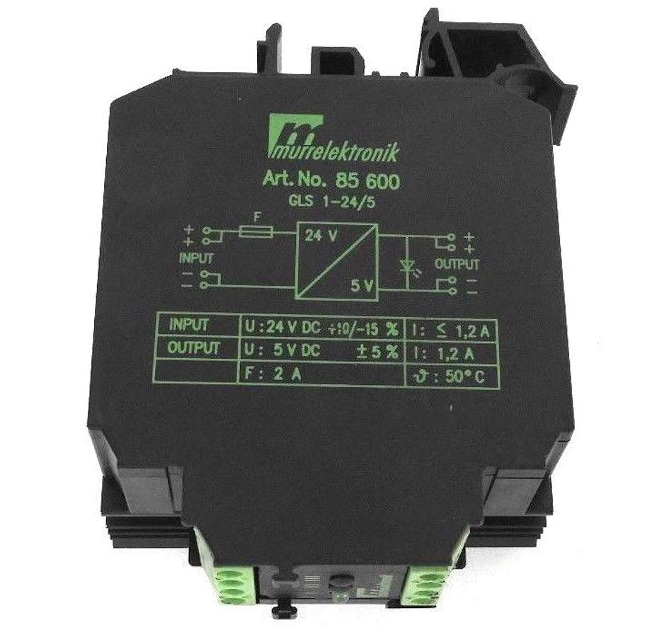 Used MURR ELEKTRONIK 85600 DC / DC CONVERTER GLS 1-24/5 24VDC INPUT, GLS1245