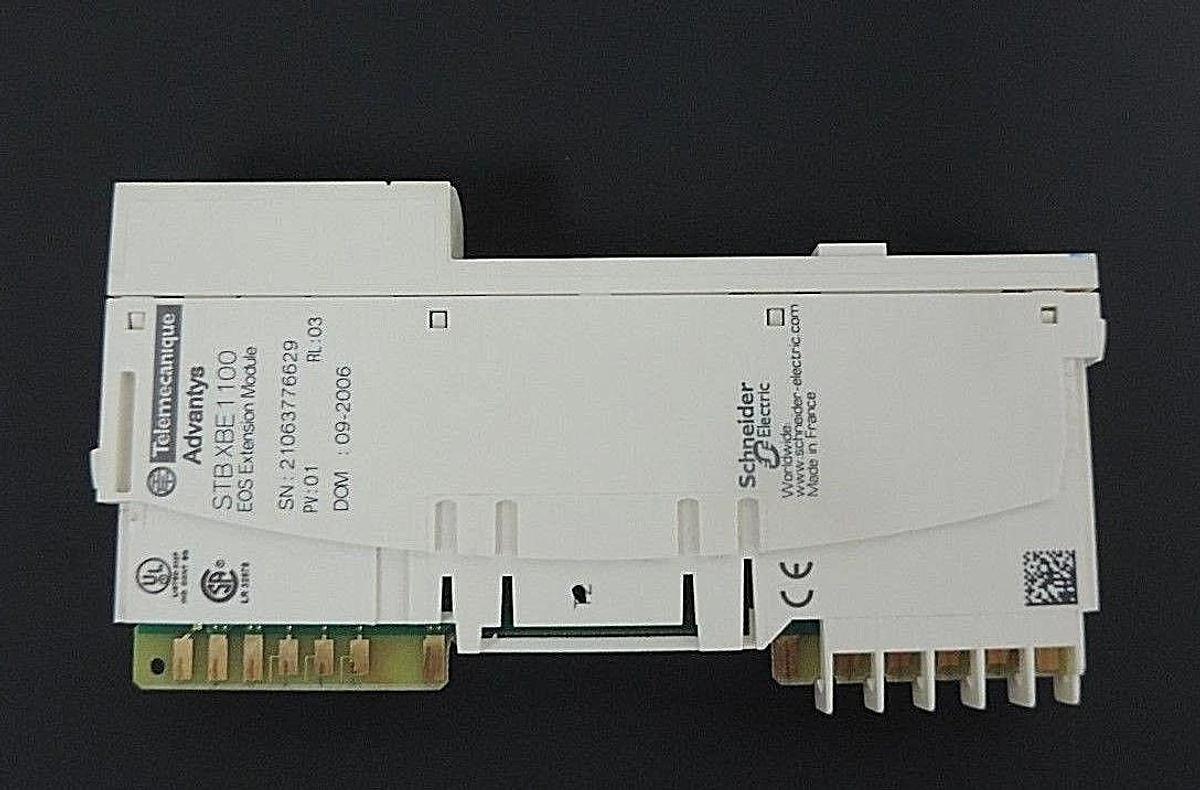 Used TELEMECANIQUE STBXBE1100 EOS EXTENSION MODULE XBE1100, PV: 01, RL: 03