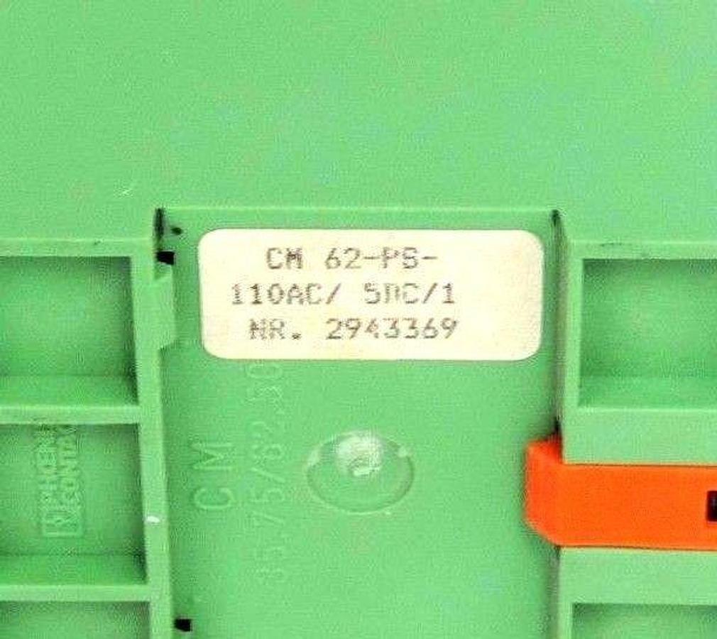 Used PHOENIX CONTACT CM 62-PS-110AC/5DC/1 POWER SUPPLY 2943369, CM62PS110AC5DC1