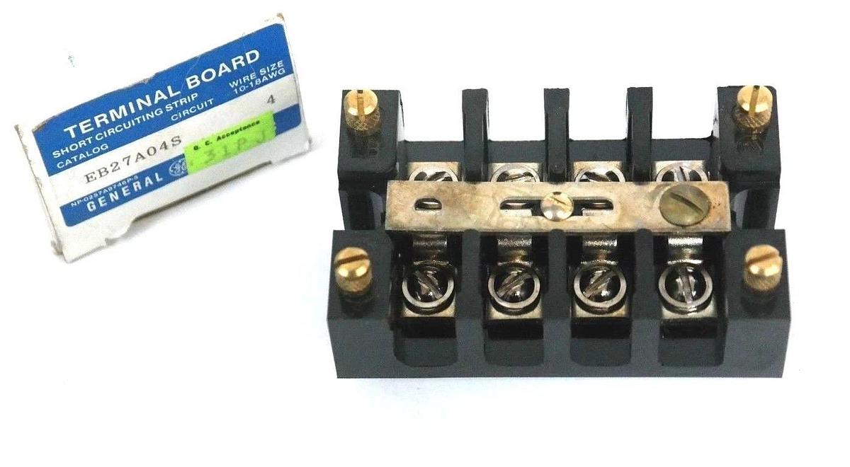 Used NIB GENERAL ELECTRIC EB27A04S TERMINAL BOARD WIRE SIZE 4 W/ 183B4226 P-I BLOCK