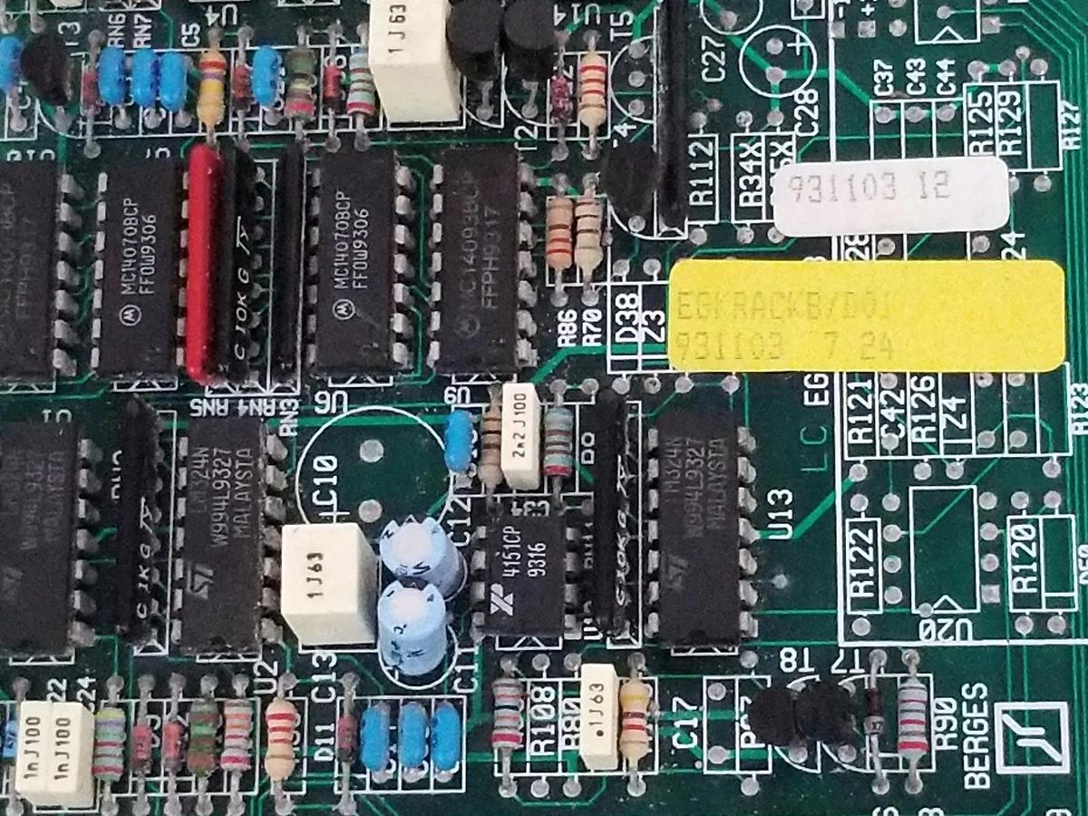 Used BERGES EGKRACKB/D01 CONTROL BOARD 931103 12 , 931103 7 24