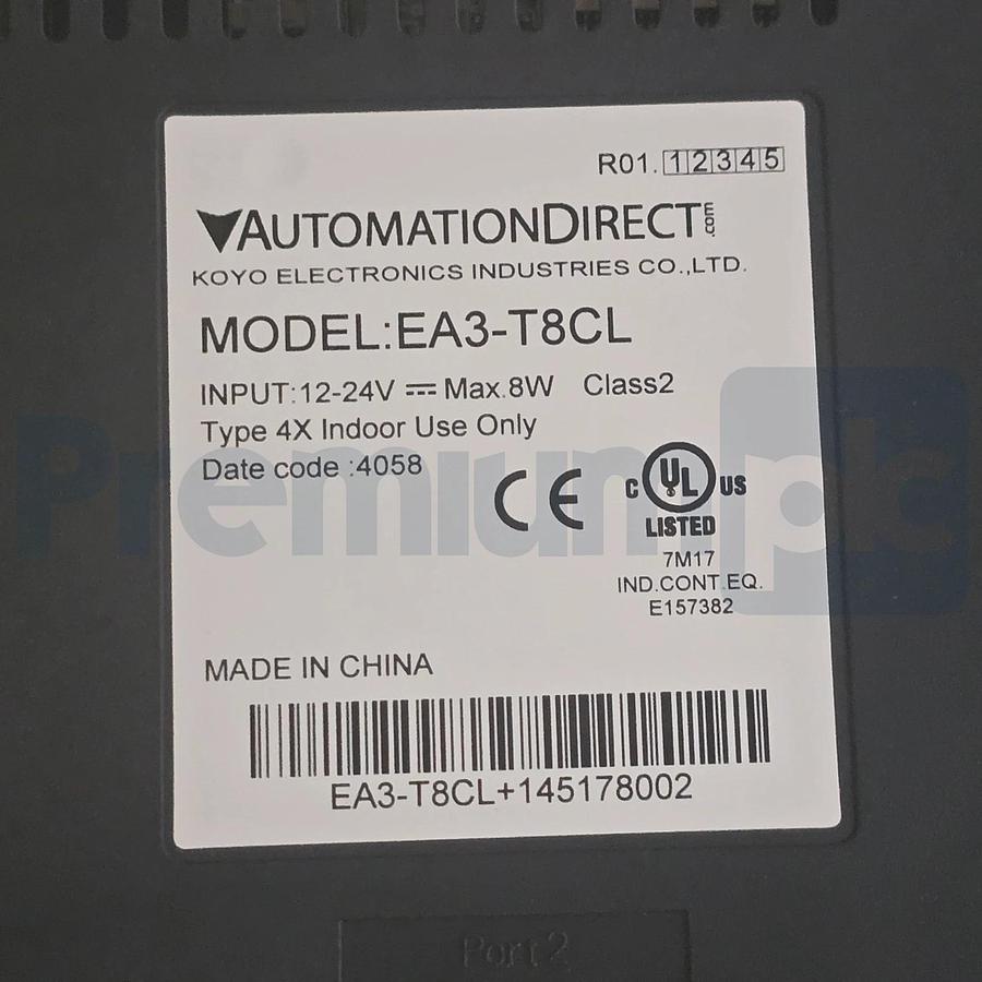 AutomationDirect EA3-T8CL C-more Micro HMI Touch Panel 8.4" Color 12-24VDC NSNP