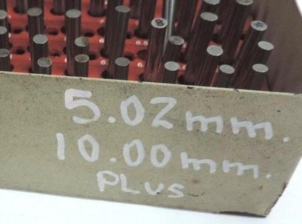Used MICRON PIN GAGE SET 5.02-10.00 *INCOMPLETE* 5.02mm 10.00mm PLUS TYPE