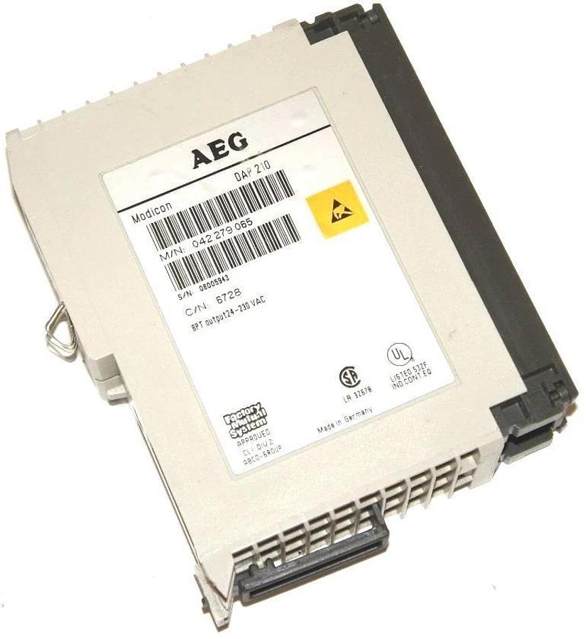 Used GOULD MODICON DAP-210 OUTPUT MODULE, 8 POINT, 24-230 VAC, DAP210