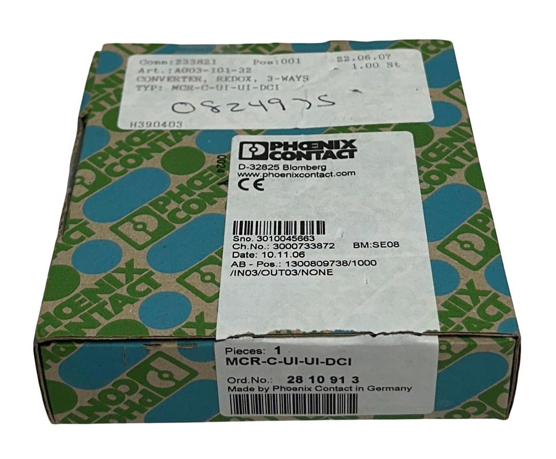 Used PHOENIX CONTACT MCR-C-UI-UI-DCI / 2810913 SIGNAL CONDITIONER 3-WAY 60mA NSMP