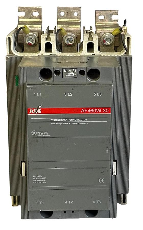 Used ABB AF460W-30 / AF460W30 WELDING ISOLATION CONTACTOR AF460 600VAC 600A *DAMAGED