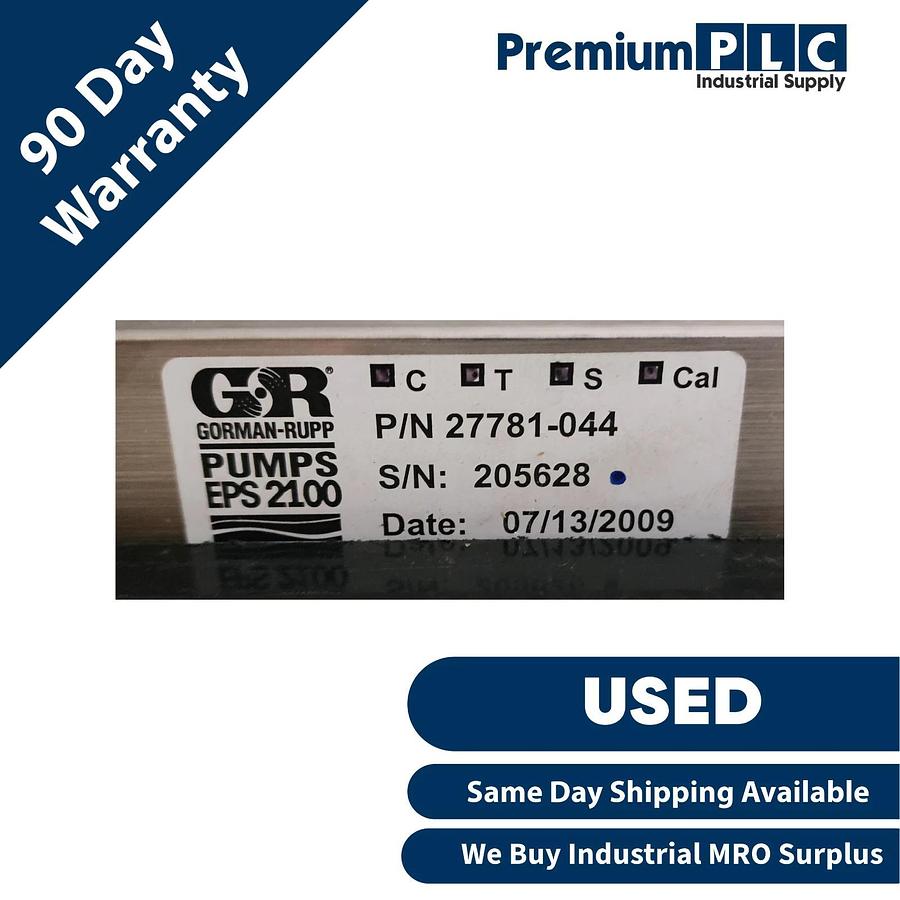 Used USED GORMAN-RUPP PUMPS 27781-044 EPS 2100 PUMP CONTROLLER W/CAPACITORS 27781044