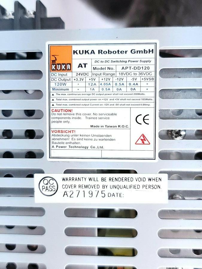 Used NEW KUKA APT-DD120 POWER SUPPLY ROBOTER GMBH DC TO DC SWITCHING 24VDC