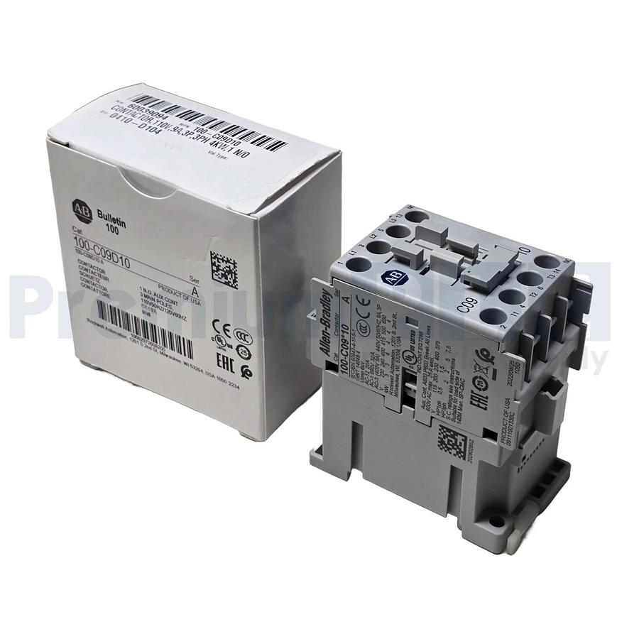 NEW ALLEN BRADLEY 100-C09D10 /A IEC CONTACTOR 9A 110V50HZ/120V60HZ COIL NSMP 662072608203