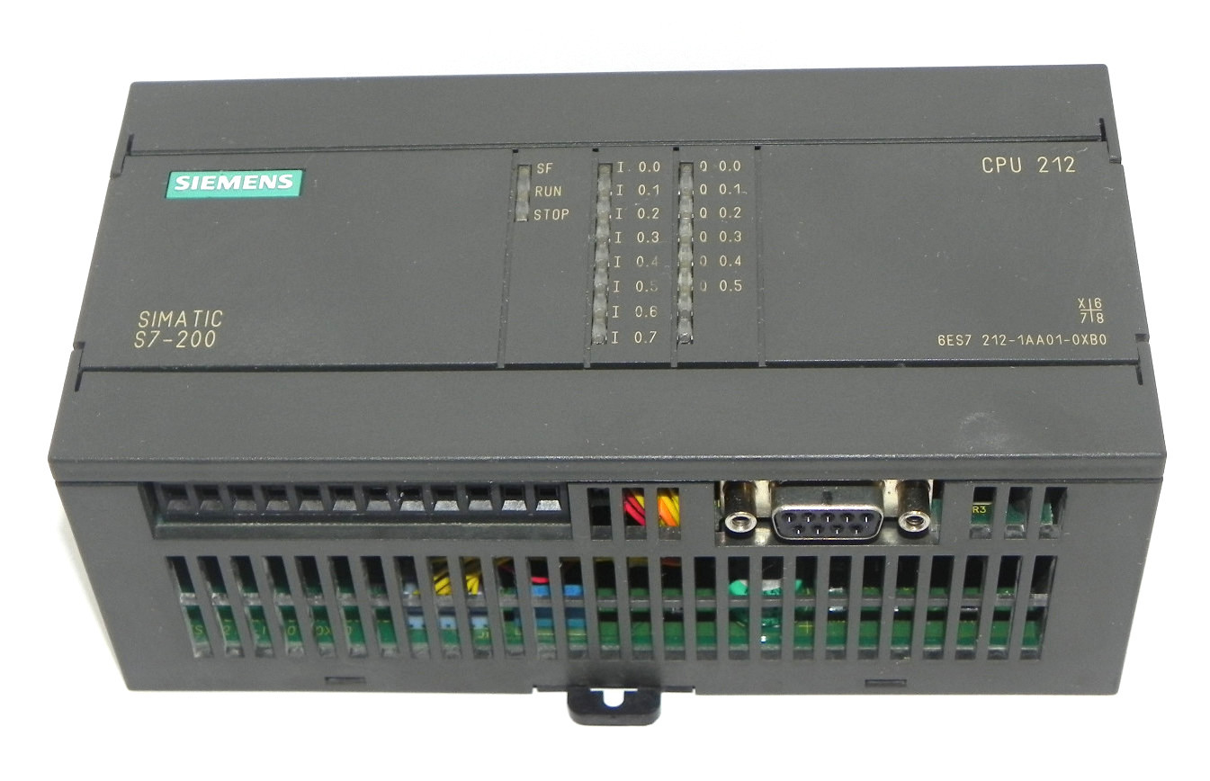 Used SIEMENS 6ES7-212-1AA01-0XB0 SIMATIC S7-200, 6ES72121AA010XB0 CPU 212, 21-28 VDC