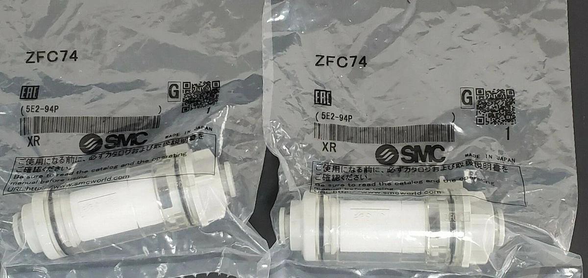 Used LOT OF 2 NEW SMC ZFC74 IN-LINE AIR FILTERS