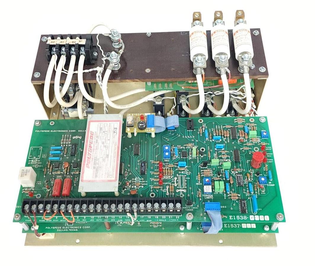 Used POLYSPEDE FHP-75 ADJUSTABLE SPEED DRIVE 7.5HP, 1-PHASE FHP75 OPTIONS: J2,D1