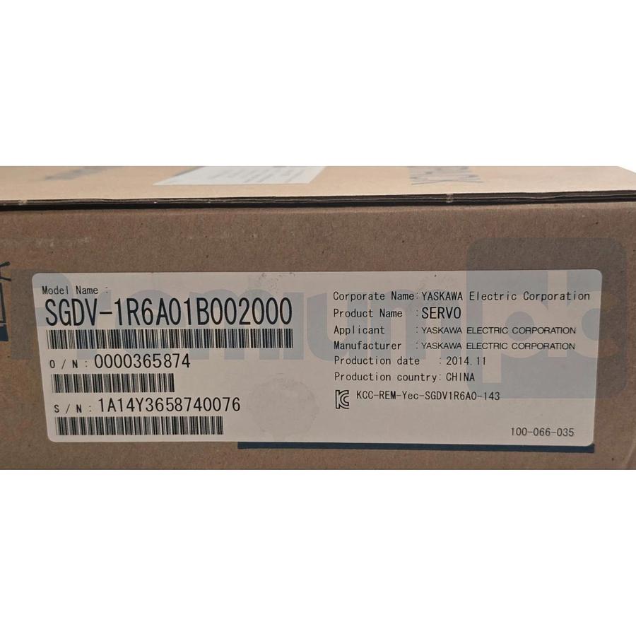 YASKAWA ELECTRIC SGDV-1R6A01B002000 SIGMA-5 SERVOPACK SERVO AMPLIFIER 200V NSMP