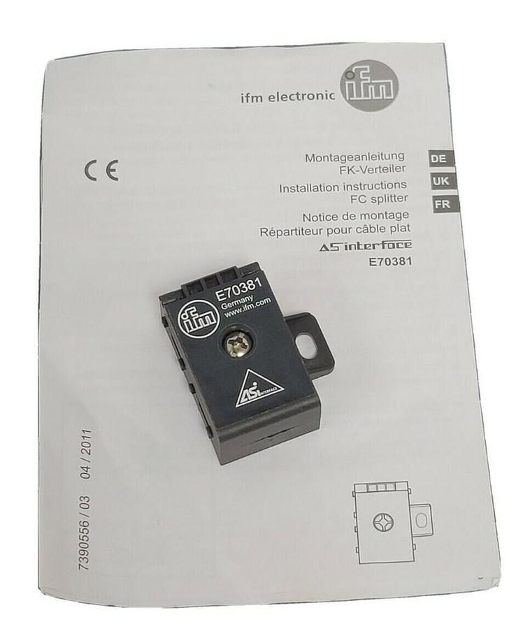 Used NEW IFM E70381 FLAT CABLE SPLITTER