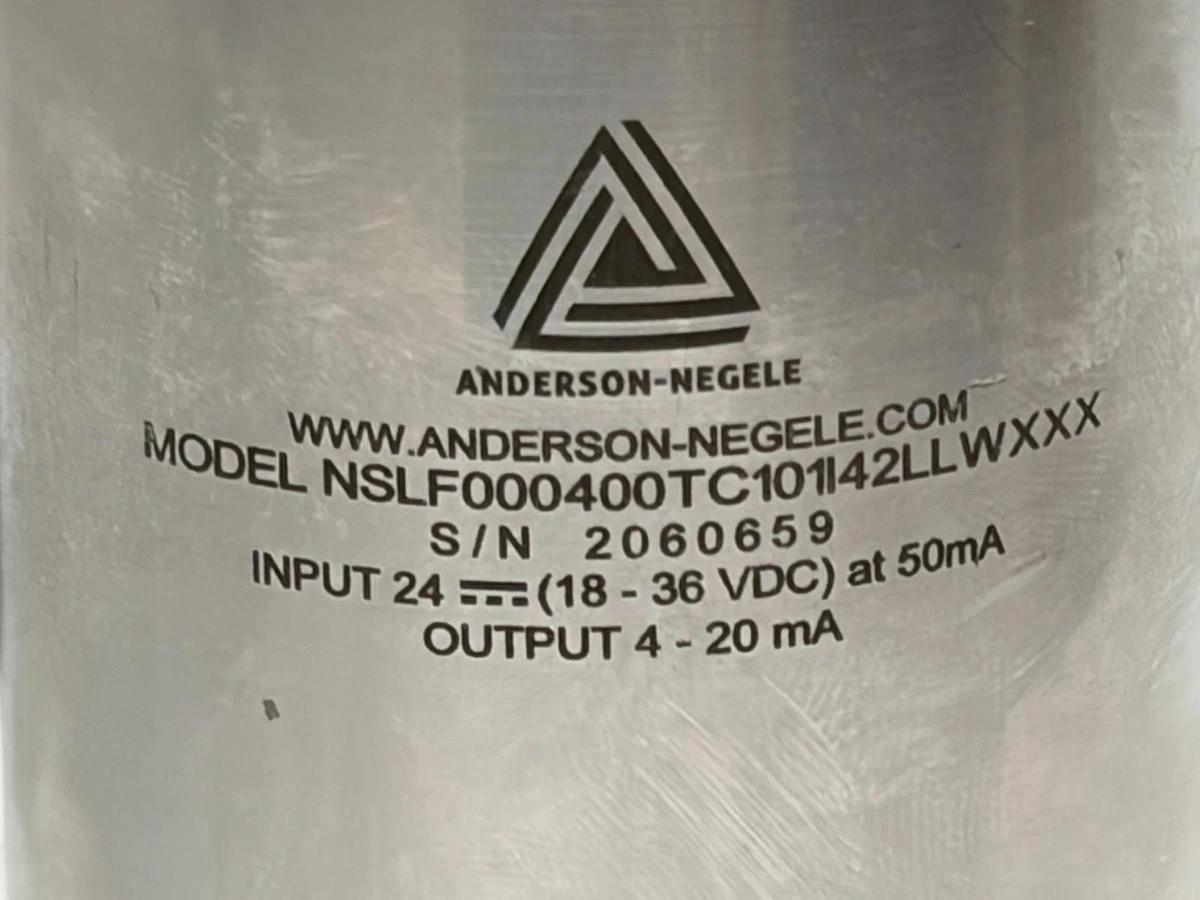 Used Anderson-Negele NSLF000400TC101I42LLWXXX Continuous Level Transmitter As-Is