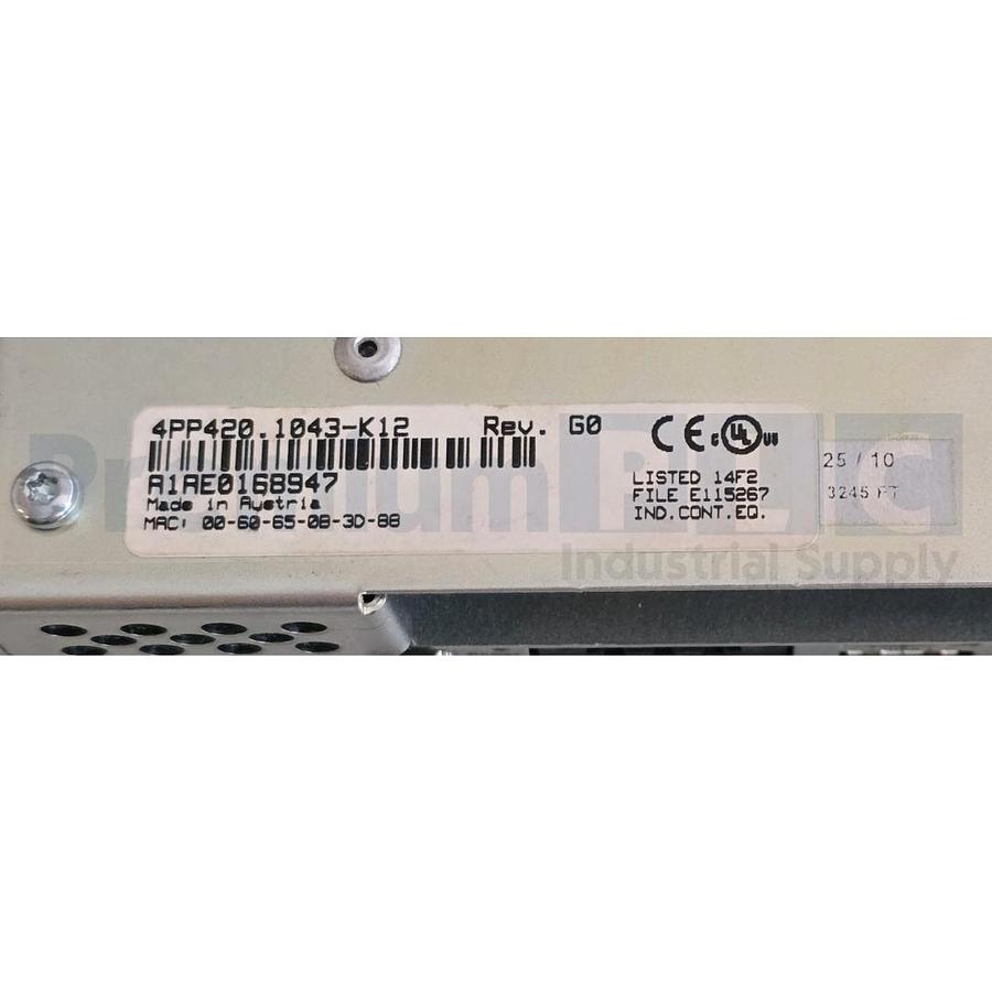 Used LOMA SYSTEMS B&R 4PP420.1043-K12 REV. G0 PP420 POWER PANEL 400 HMI DISPLAY
