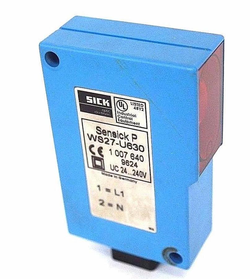 Used SICK OPTIC WS27-U630 PHOTOELECTRIC 24-240V, 2VA, WS27U630