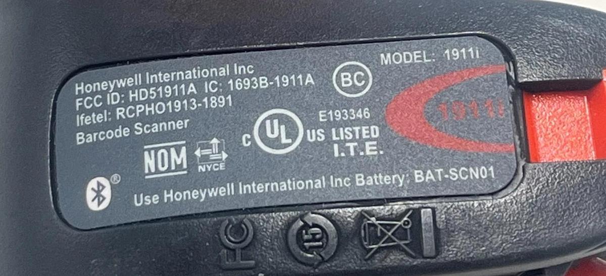 Used HONEYWELL 1911iER-3-N Ultra-Rugged Wireless 1D/2D Barcode Scanner Extended Range
