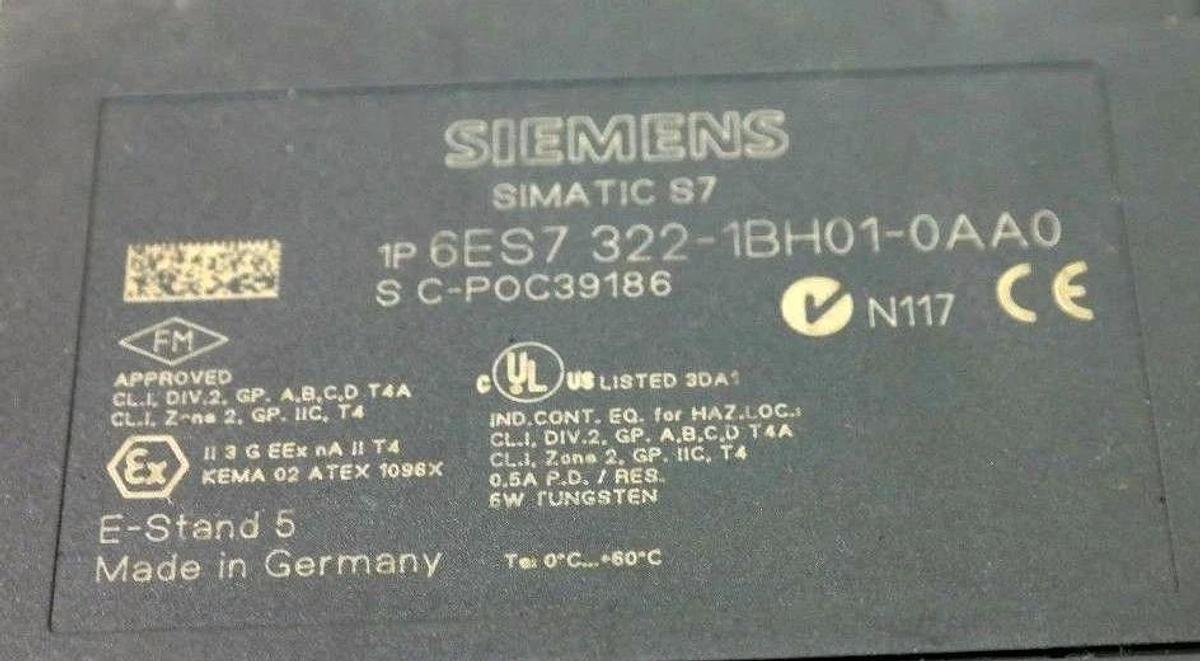 Used LOT OF 4 SIEMENS 6ES7 322-1BH01-0AA0 OUTPUT MODULE 16 POINT 6ES73221BH010AA0