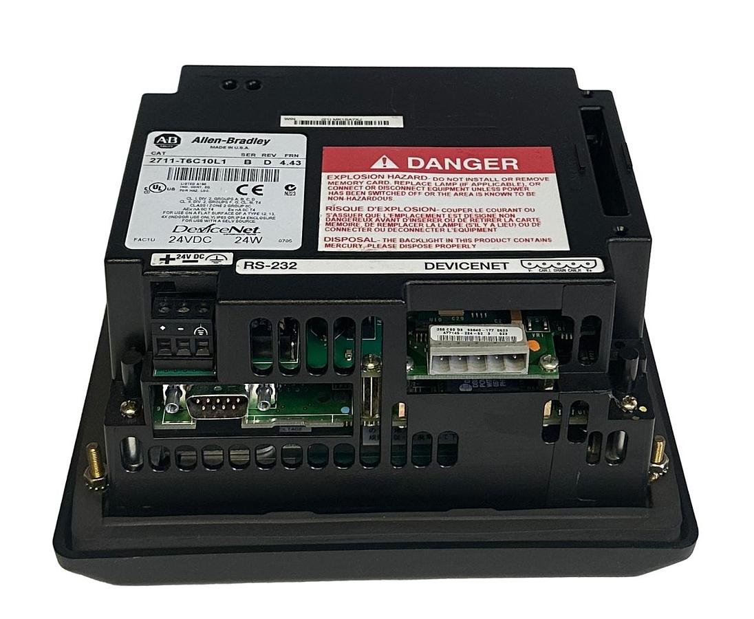 Used ALLEN BRADLEY 2711-T6C10L1 /B PanelView 600 TOUCH DeviceNet 24VDC COLOR RS-232