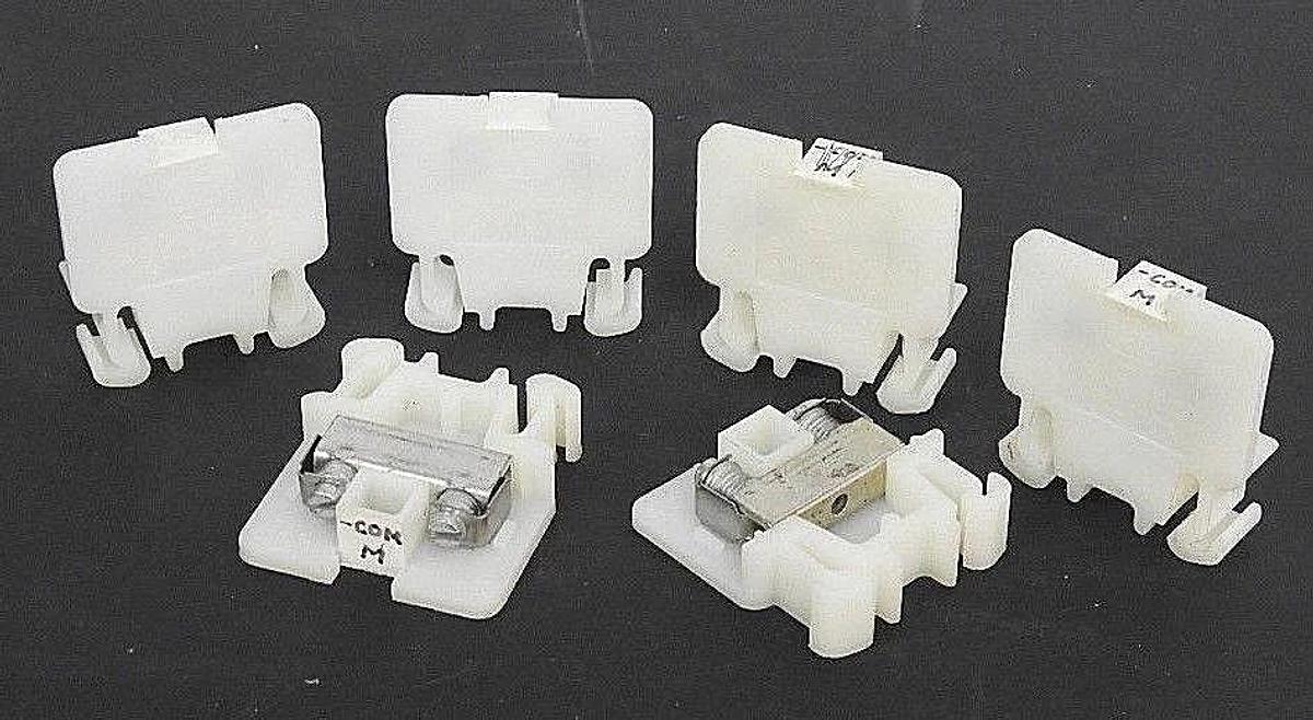 Used LOT OF 6 ALLEN BRADLEY 1492-CA1 TERMINAL BLOCK 22-8AWG W/PRESSURE PLATE