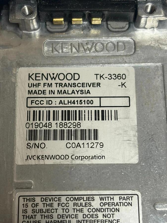 Used Kenwood TK-3360-K UHF Two Way Radio Transceivers - Lot of 6