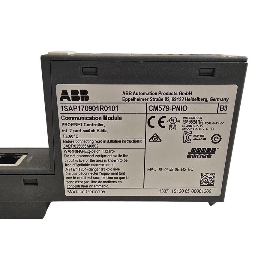 ABB CM579-PNIO 1SAP170901R0101 AC500 Comm. Module PROFINET IO RT Controller NSMP