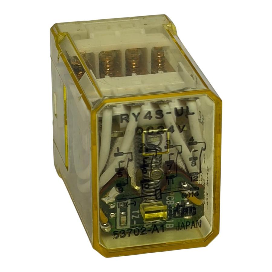 Used New IDEC RY4S-UL 24VDC 5A 4PDT Miniature Power Relay 14-Pin Lot of 2