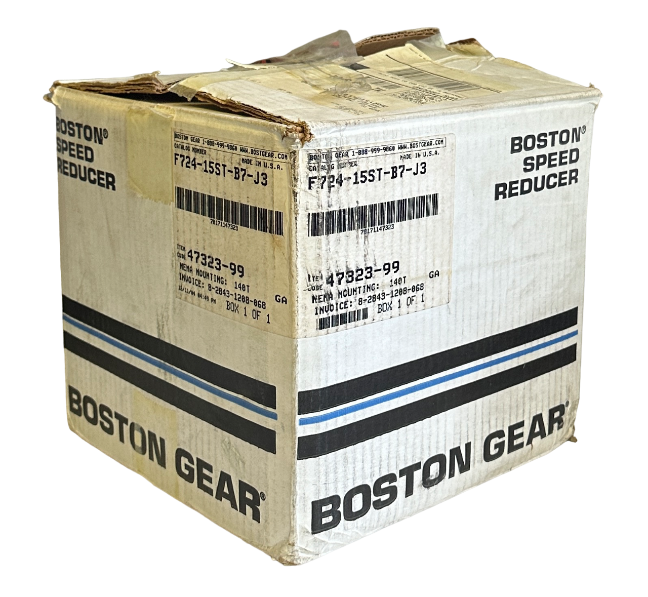 Used NEW BOSTON GEAR F724-15ST-B7-J3 / F72415STB7J3 WORM GEAR REDUCER 15:1 RATIO