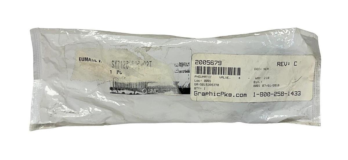 Used SMC SY7120-5DZ-02T / SY71205DZ02T PNEUMATIC SOLENOID VALVE 5-PORT 24VDC NSFS
