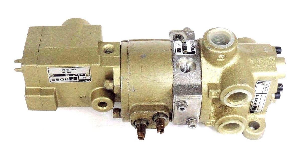 Used ROSS 2776B4967 CONTROL VALVE W/ W421B93 ADAPTER 110/50, 110-120/60