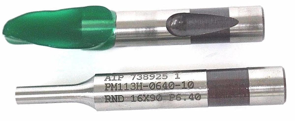 Used NEW AIP INC 738925 1 PUNCH PM113H-0640-10 RND 16X90 P6.40 - LOT OF 2