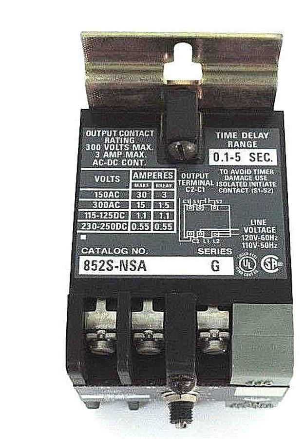Used NEW ALLEN BRADLEY 852S-NSA SER. G SOLID STATE TIMING MODULE 0.1-5 SEC