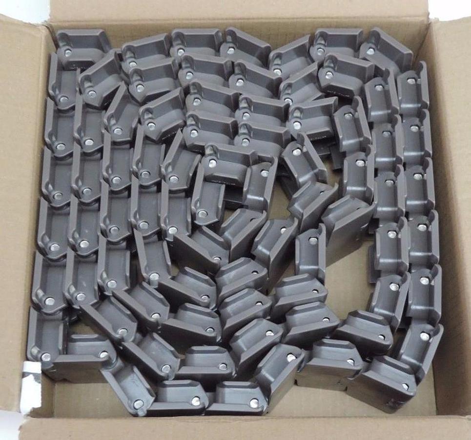 Used NIB REGINA UP879TK3.1/4 TABBED FLAT CHAIN 10FT LENGTH 3-1/2" WIDTH 1-1/4" PITCH
